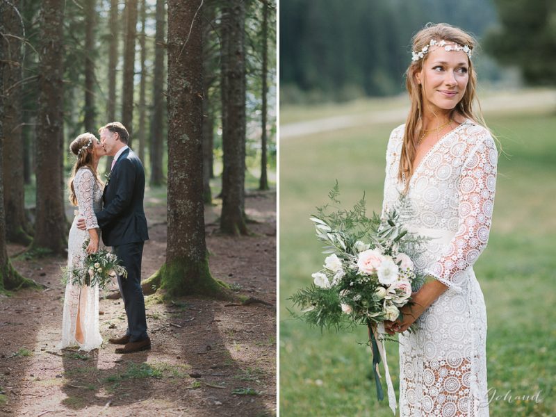 Photographe mariage séance dans la foret et montagne
