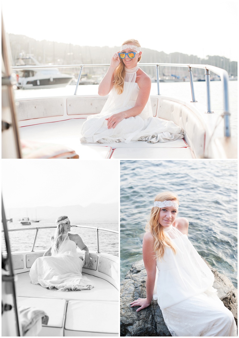 la mariée sur le bateau