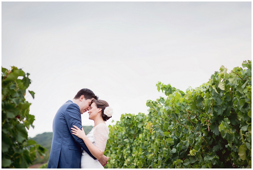 Photos de couple mariage dans les vignes